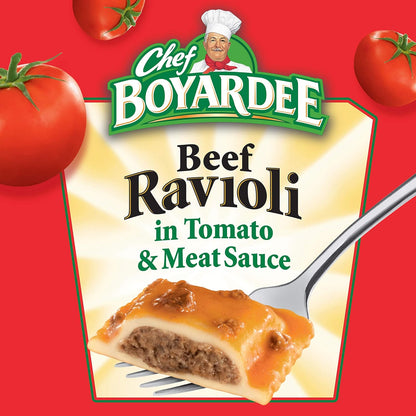 Chef Boyardee Beef Ravioli 15 oz Cans – Throwback Comfort Food Gift Basket Add-On for the 80s and 90s Kid