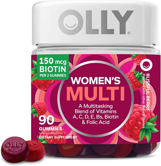 OLLY Women's Multivitamin Gummy – Clean Label Daily Vitamin for Intentional Routines, 90 Count