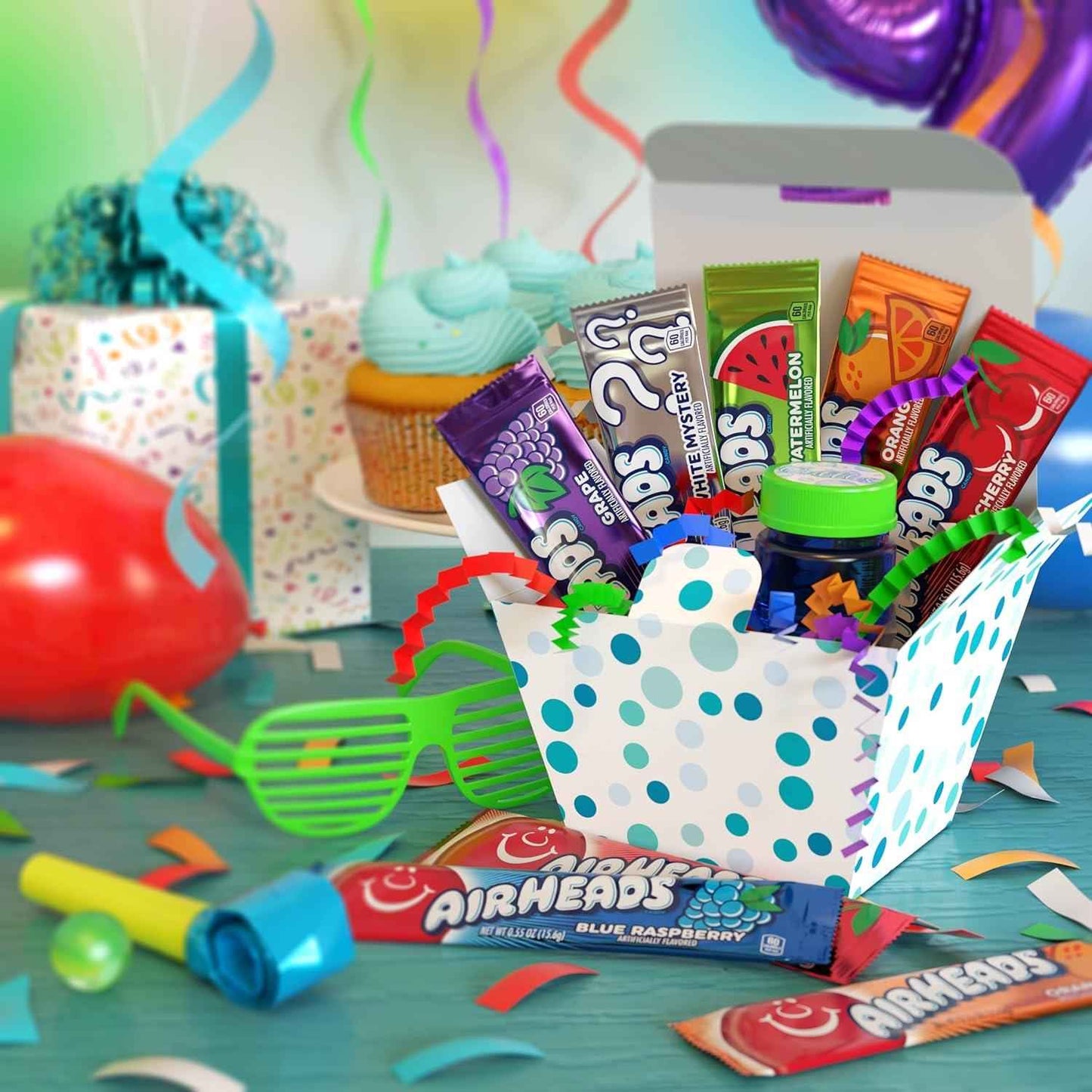Airheads Sour Taffy Bars Bulk Pack – Worry-Free Party Favors and Halloween Bowl Candy for Nut-Free Households