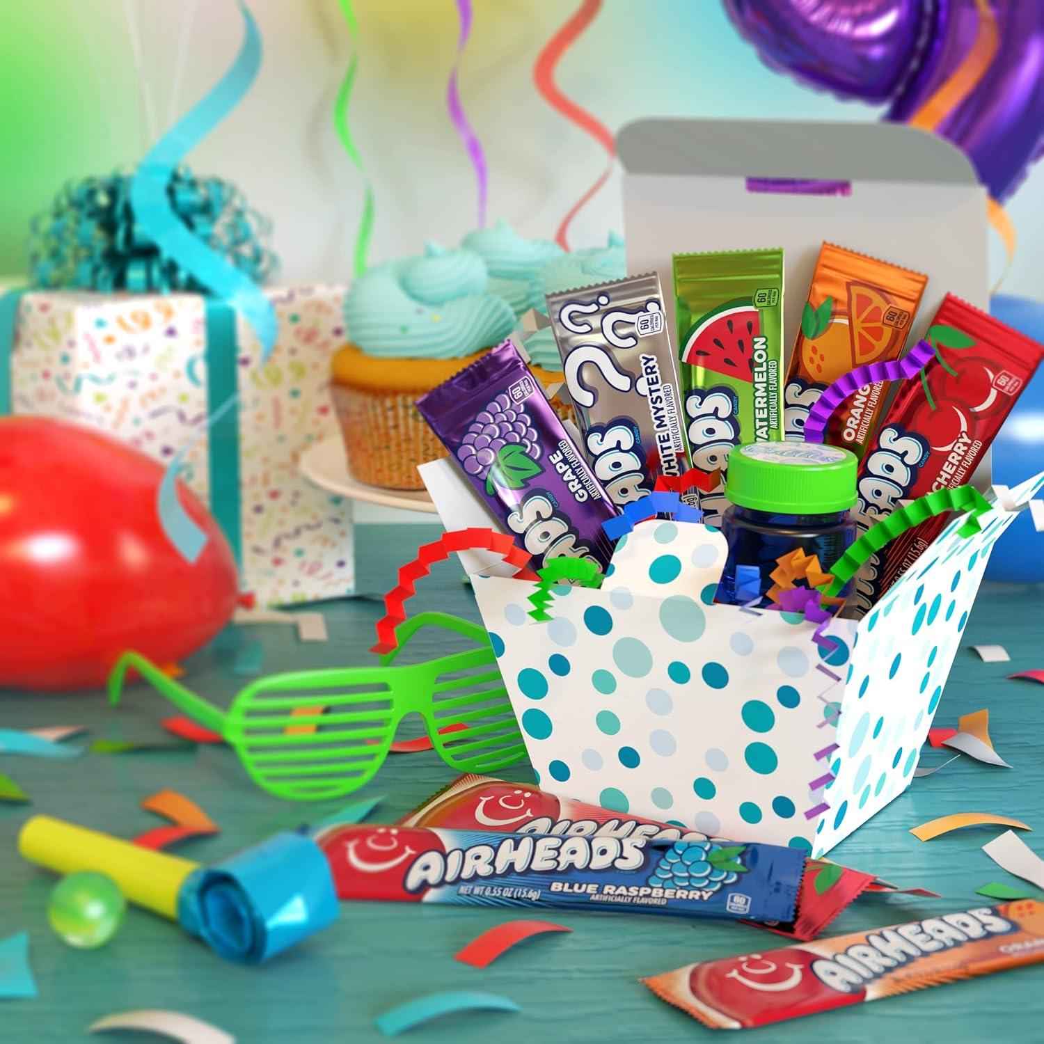 Airheads Sour Taffy Bars Bulk Pack – Worry-Free Party Favors and Halloween Bowl Candy for Nut-Free Households