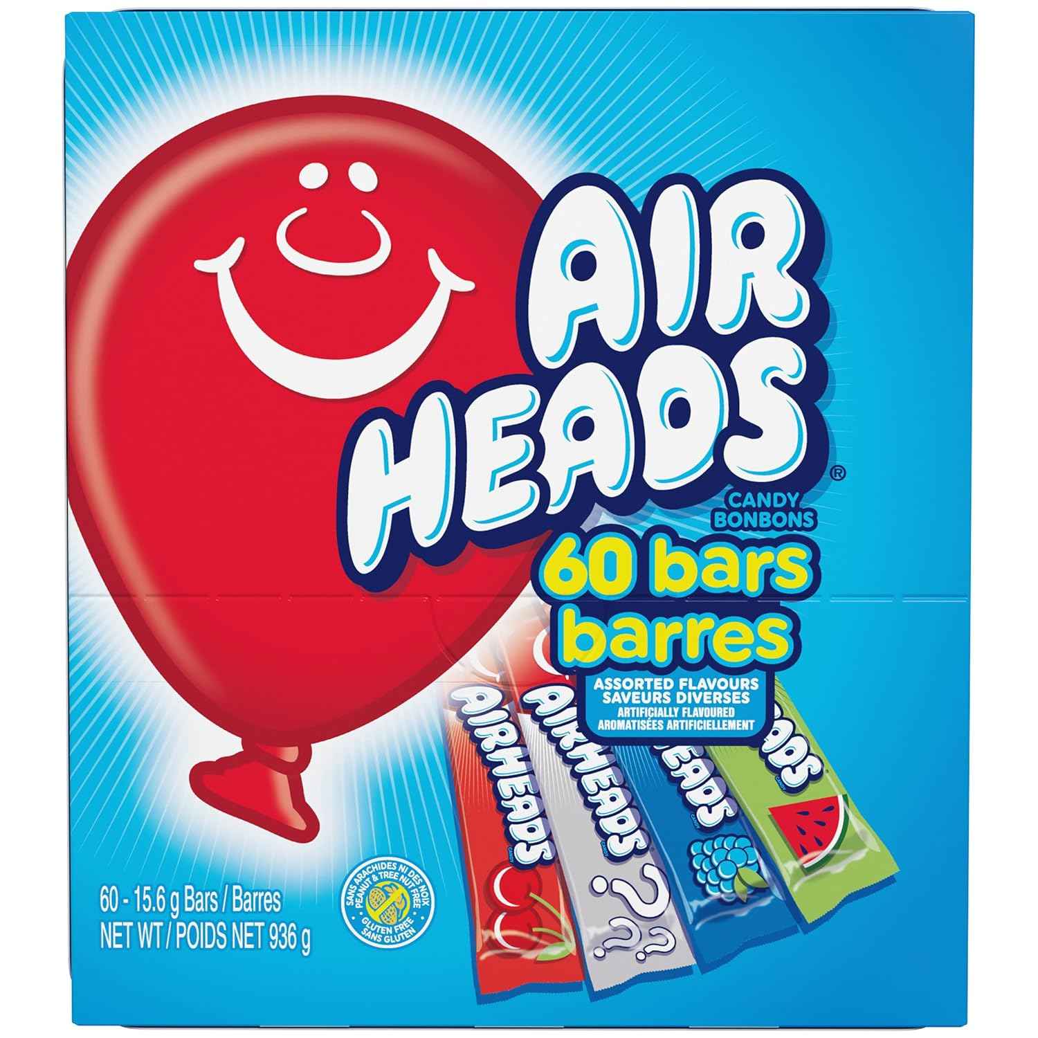 Airheads Sour Taffy Bars – Holiday Gift Basket Addition and Concession Stand Candy Bar Offering