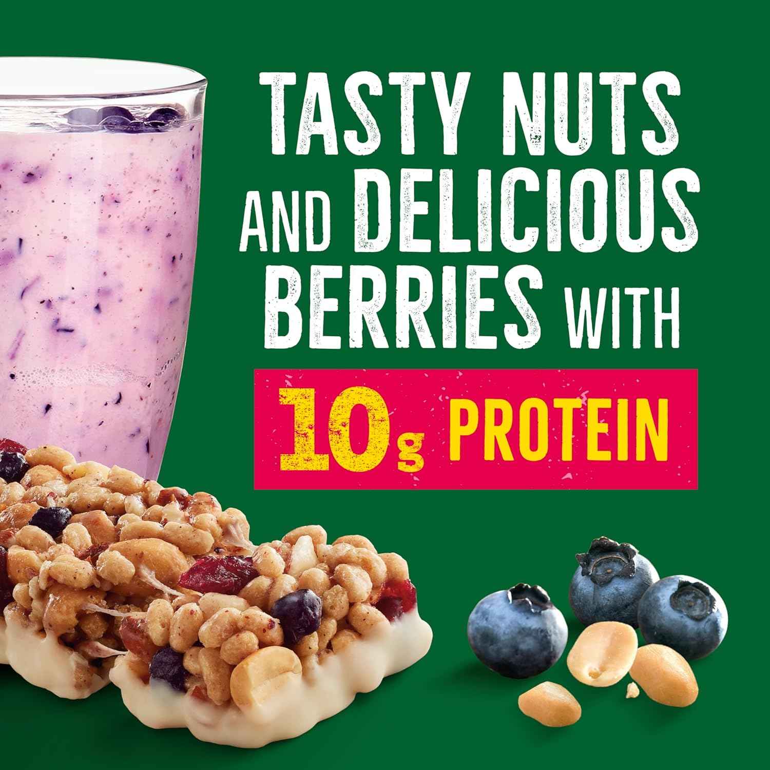 Nature Valley Berry Protein Chewy Bars – Hiking Trail Snack for Backpack