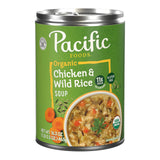 Pacific Foods Organic Chicken and Wild Rice Soup, 16.3 oz Can – Gluten-Free Family Dinner Base for Weeknight Tables