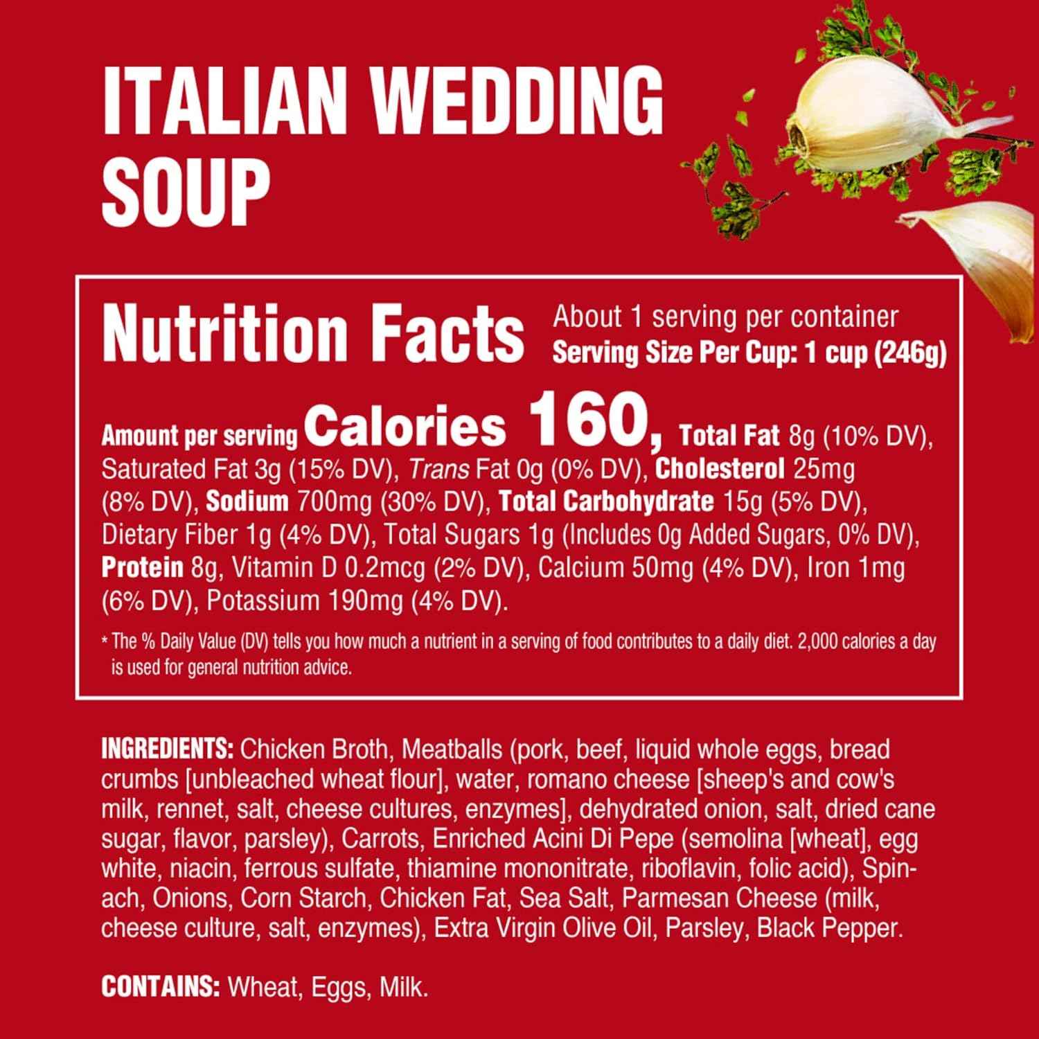 Rao's Made for Home Italian Wedding Soup 16oz – Nourishing Comfort Food for Sick Days and Cold Weather, Heat and Serve