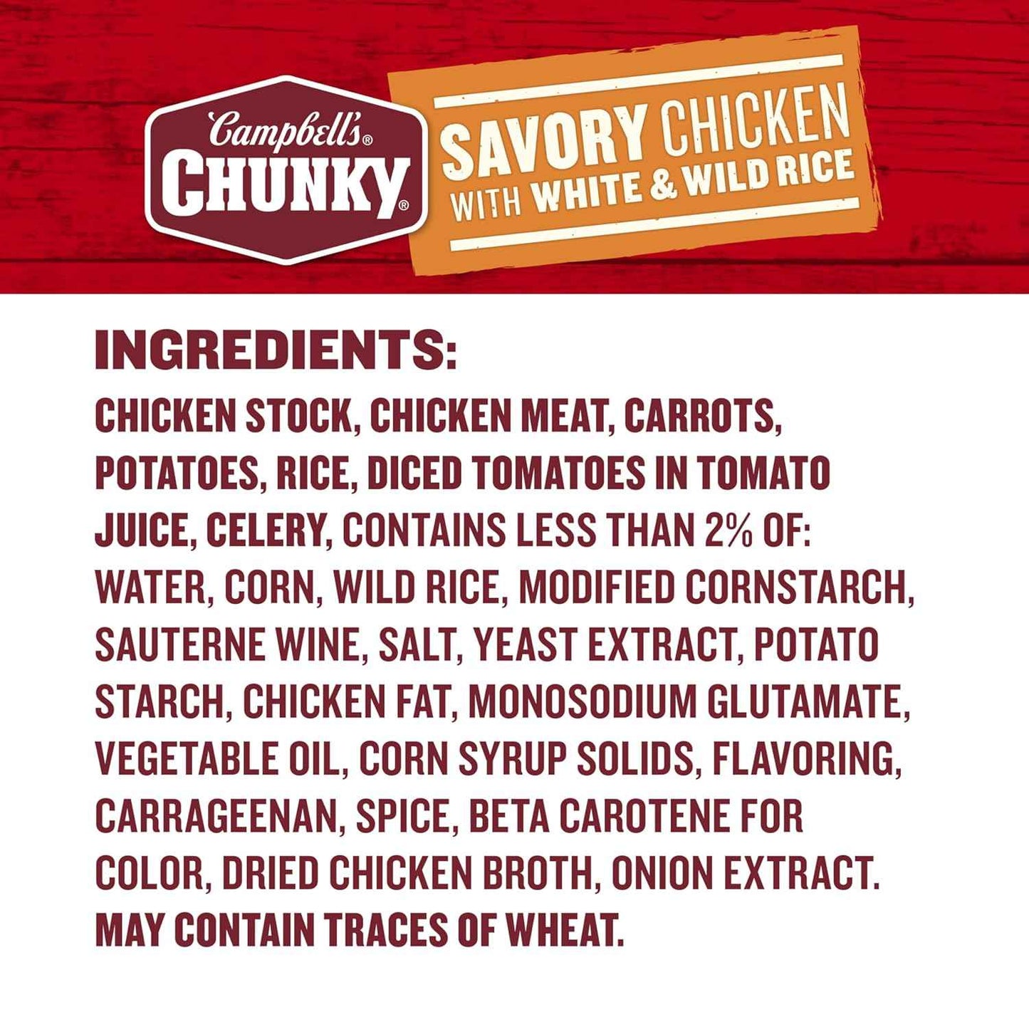 Campbell's Chunky Chicken Rice Soup – Gift-Ready Comfort Food for Housewarmings, Get-Well Visits, and Care Packages, 18.8 Oz