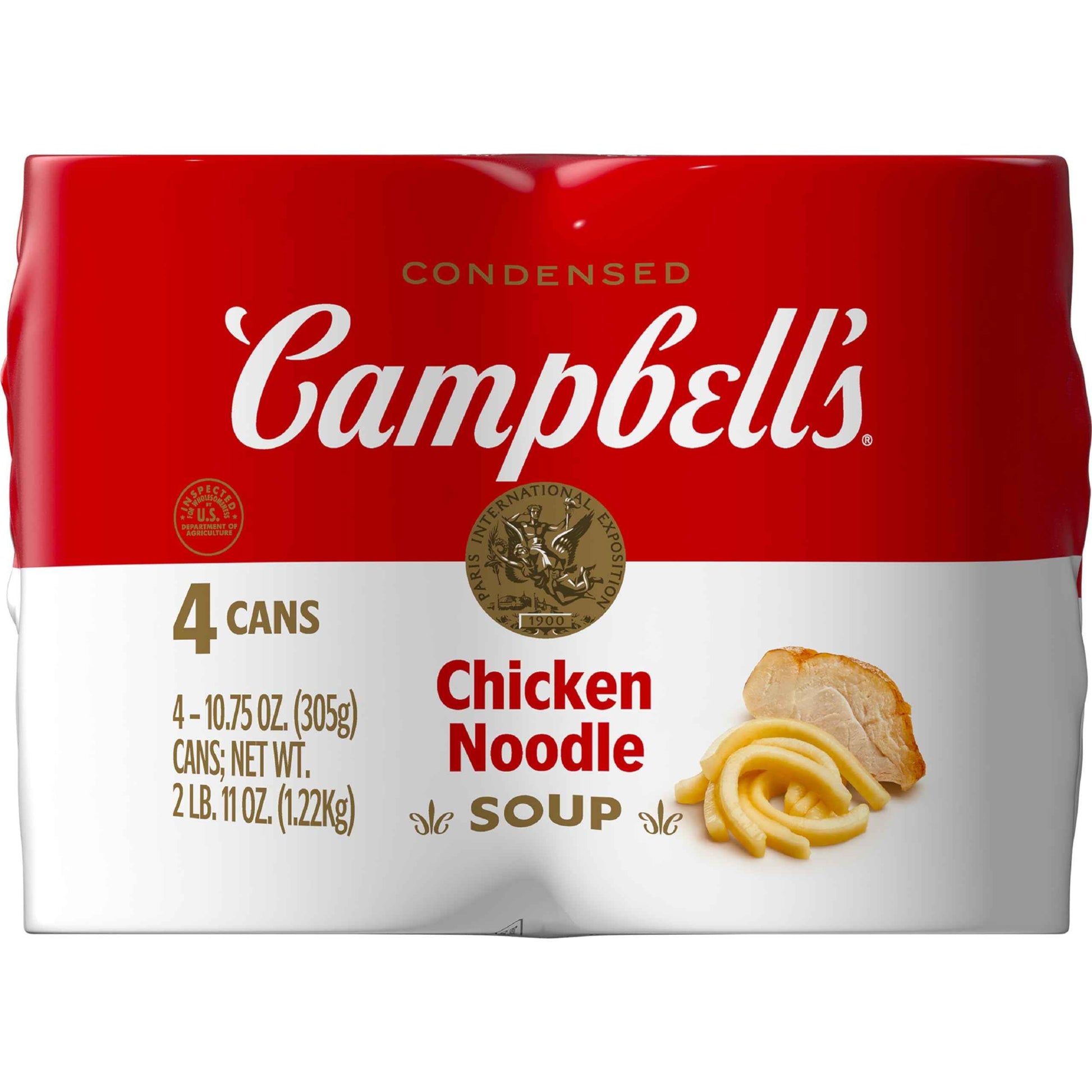 Campbell's Condensed Chicken Noodle Soup, 10.75 oz Can – No-Antibiotics Chicken Broth Lunch for Picky Eaters