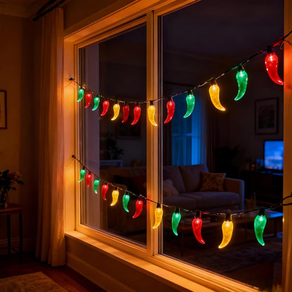 Chili Lights Co. Child Safe Chili Pepper String Lights – Nursery and Playroom Decor, Cool to Touch LED, No Flame