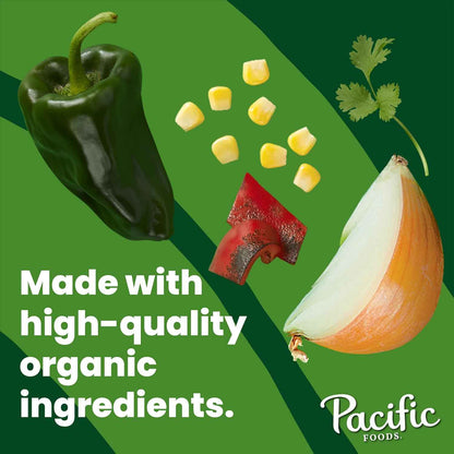 Pacific Foods Organic Poblano Pepper and Corn Chowder – Short-Ingredient Organic Soup for the Clean-Eating Pantry