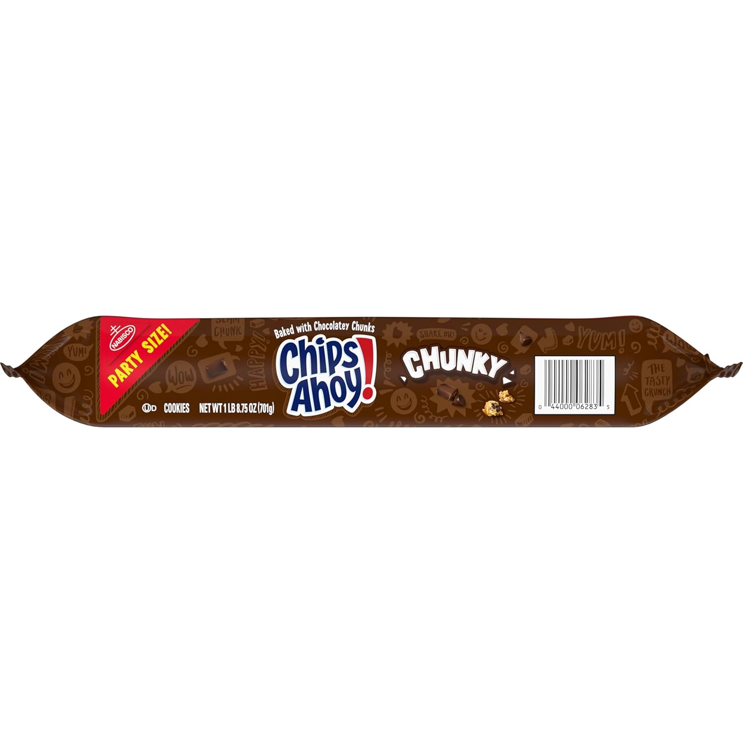 CHIPS AHOY! Chunky Fudgy Cookies Party Size – After-School Family Snack for Hungry Kids, 24.75 oz Bulk Pouch