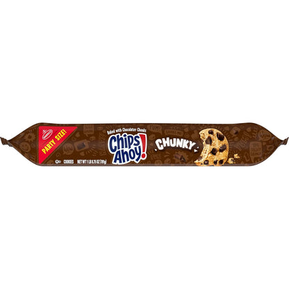 CHIPS AHOY! Chunky Fudgy Cookies Party Size – After-School Family Snack for Hungry Kids, 24.75 oz Bulk Pouch