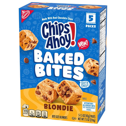 CHIPS AHOY! Soft Blondie Bites Individually Wrapped Snacks for Work Meetings