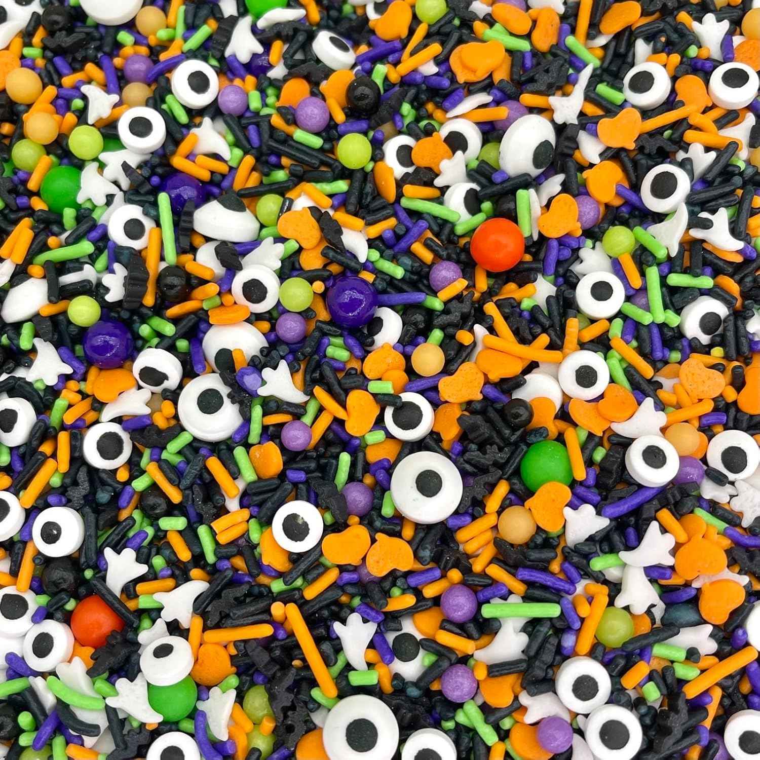 Manvscakes Halloween Sprinkles - Kid-Friendly Edible Sprinkles for Classroom Halloween Party Treats, Ghost and Pumpkin Mix, 8oz