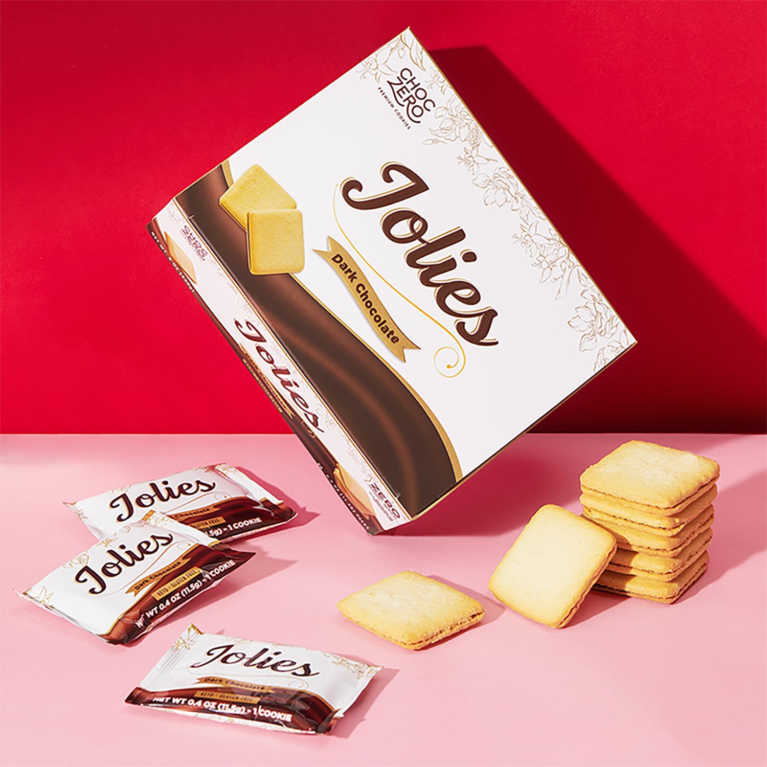ChocZero Dark Chocolate Jolies – Clean Ingredient Wind Down Dessert with Prebiotic Fiber, 20 Gluten Free Cookies