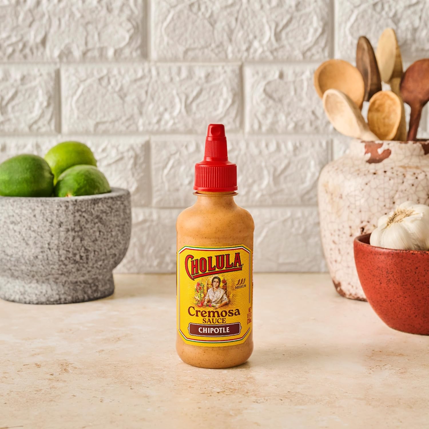 Cholula Chipotle Cremosa Sauce – Portable Camping Condiment for Campfire Elotes and Grilled Street Tacos, 8 fl oz
