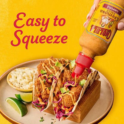 Cholula Chipotle Cremosa Sauce – Portable Camping Condiment for Campfire Elotes and Grilled Street Tacos, 8 fl oz