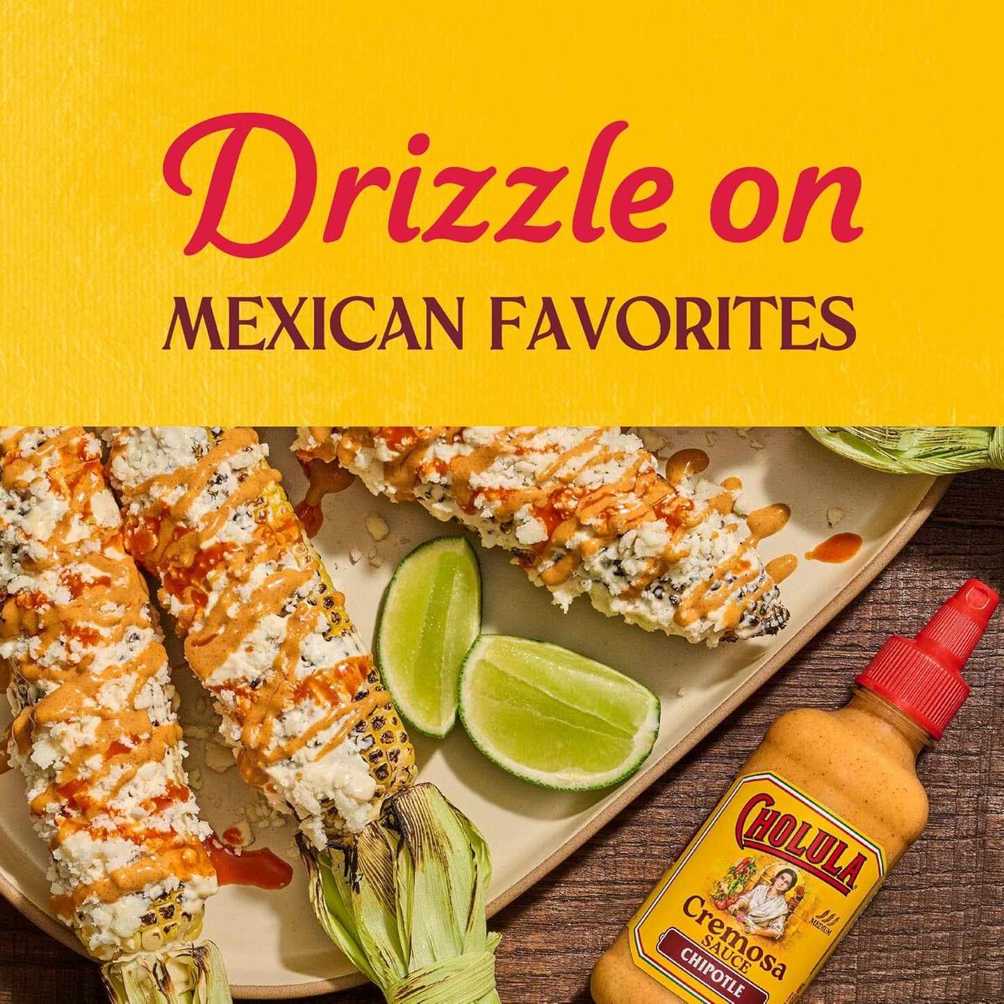 Cholula Chipotle Cremosa Sauce – Portable Camping Condiment for Campfire Elotes and Grilled Street Tacos, 8 fl oz