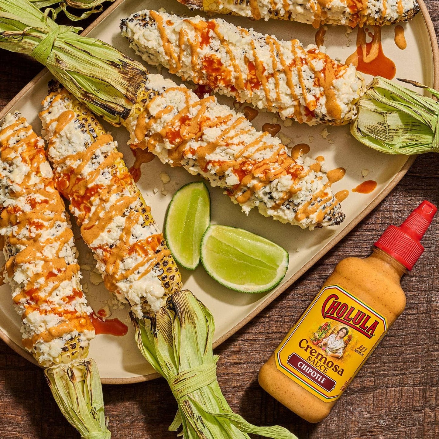 Cholula Chipotle Cremosa Sauce – Portable Camping Condiment for Campfire Elotes and Grilled Street Tacos, 8 fl oz