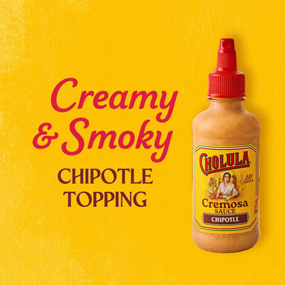 Cholula Chipotle Cremosa Sauce – Portable Camping Condiment for Campfire Elotes and Grilled Street Tacos, 8 fl oz