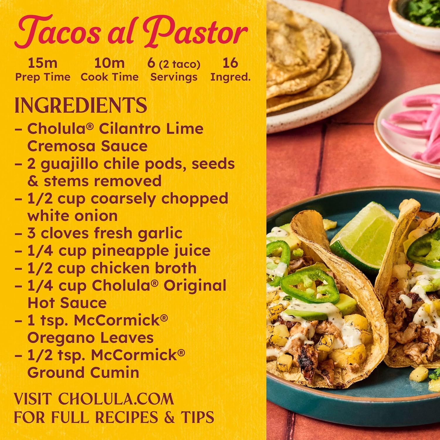 Cholula Cremosa Cilantro Lime – Picnic & BBQ Drizzle for Grilled Fish Tacos, Veggie Skewers & Burgers, Mild 8 oz