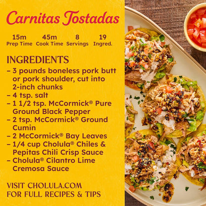 Cholula Crunchy Chili Crisp Sauce – Weeknight Dinner Shortcut for Busy Apartment Kitchens, 8 oz