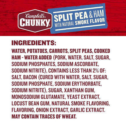 Campbell's Chunky Split Pea with Ham Soup – Work-from-Home Lunch That Won't Break Focus, 19 Oz Can