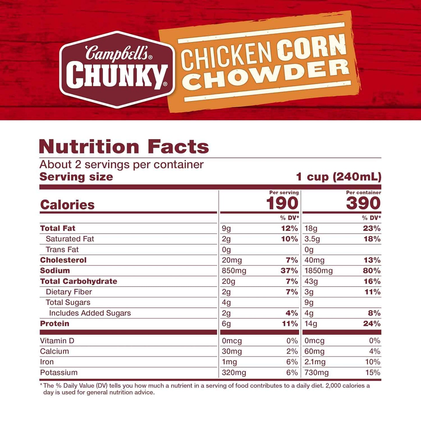Campbell's Chunky Beef Soup – Shelf-Stable Break Room Lunch for the Office Fridge, 18.8 Oz