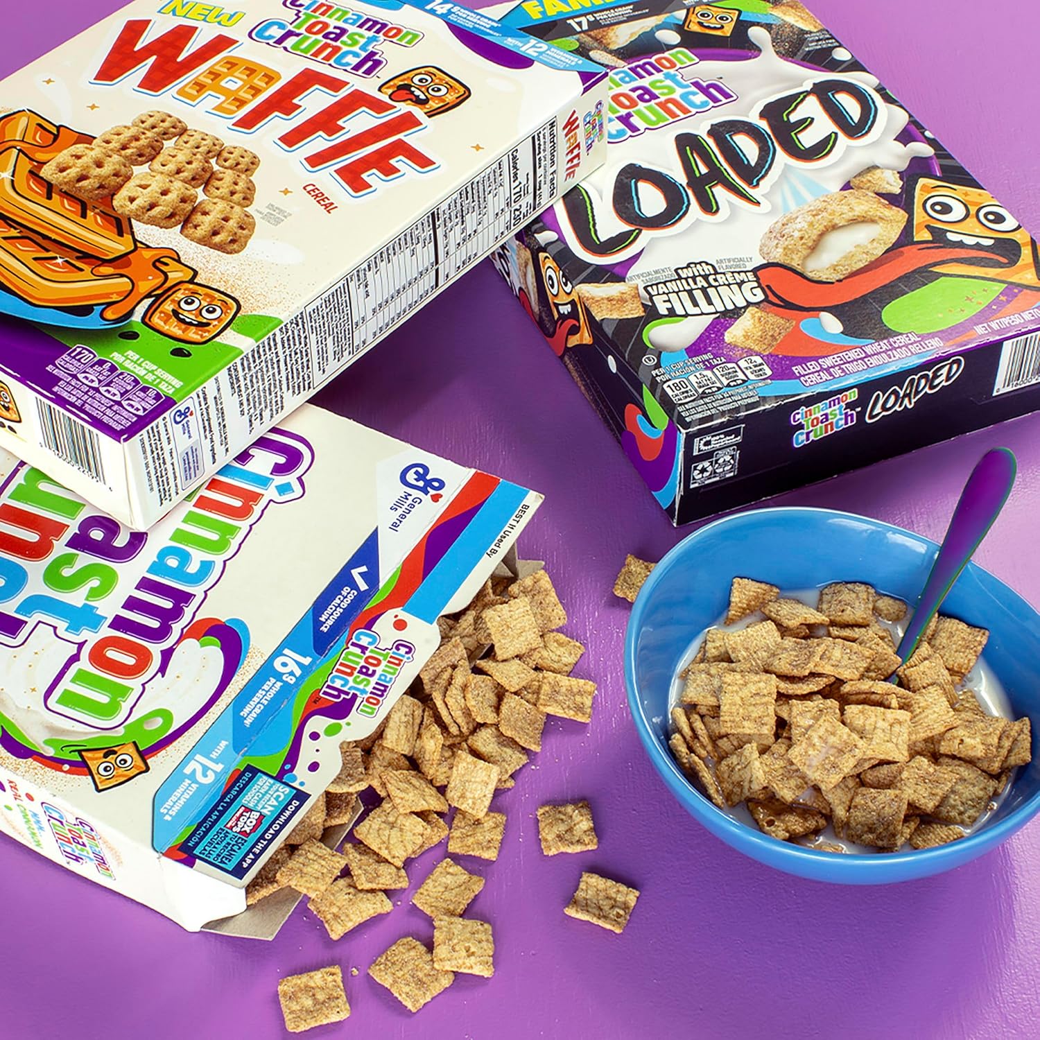 Cinnamon Toast Crunch Crispy Strawberry Cereal for Dorm Room Study Fuel and Late-Night Crunch