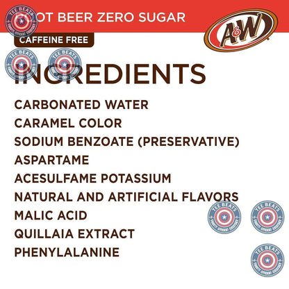 A&W Zero Sugar Root Beer Soda, 12 fl oz cans (12 pack) – Guilt-Free Root Beer for Mindful Snacking, Gym Fridge, and Self-Care Sundays