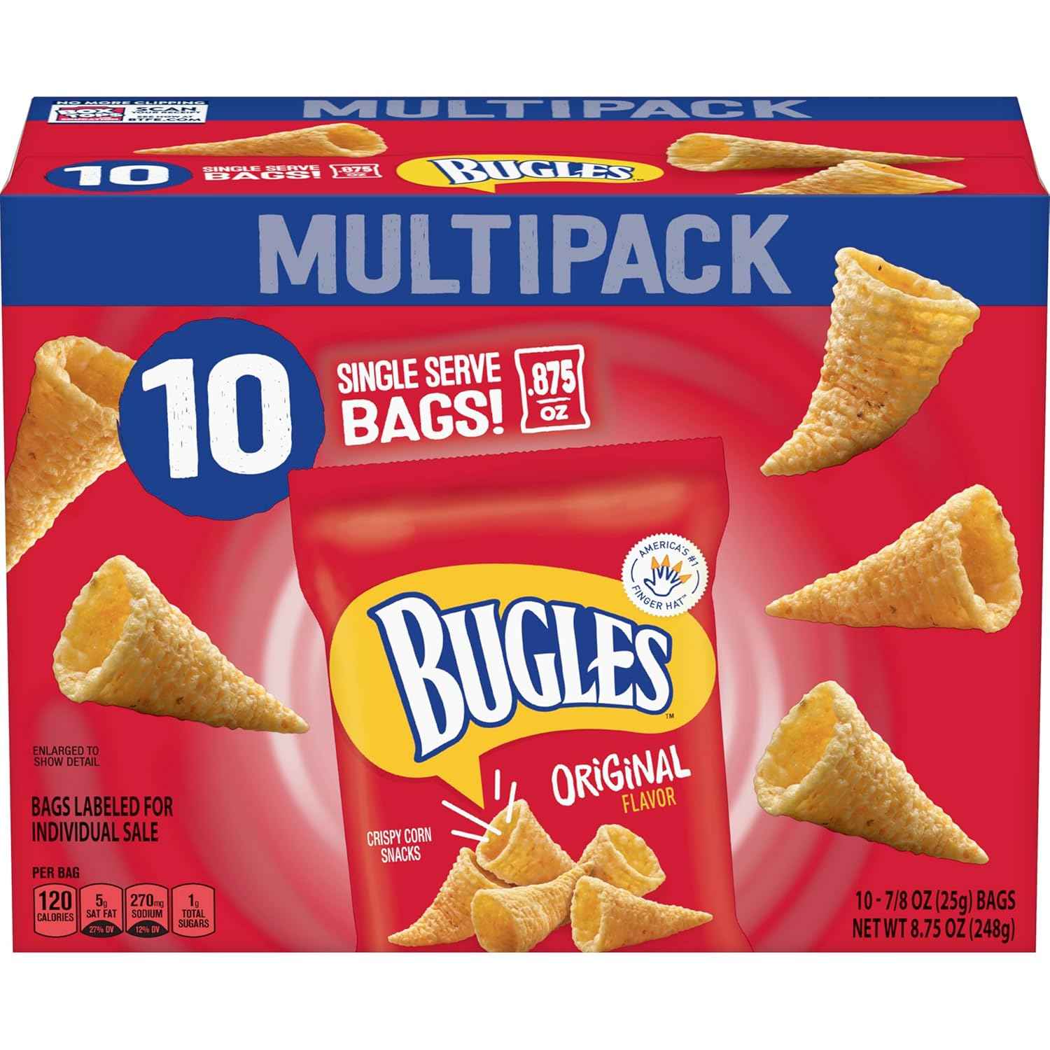 Bugles Original Corn Cone Snacks – Portable Crunchy Snack for Backyard Patios, Tailgates, and Outdoor Gatherings