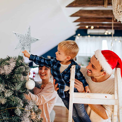[Brand Name] Snowman Tree Topper with Ceiling Projection – Family-Safe Christmas Eve Magic, No Flame No Drips