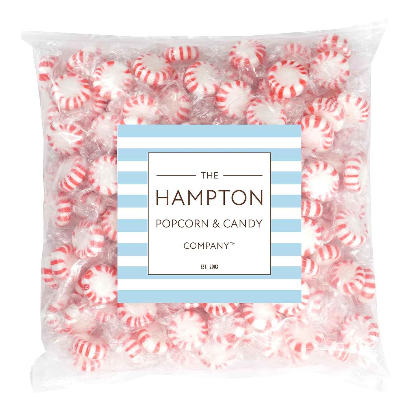 Hampton Popcorn & Candy Company Starlight Peppermint Candy – Office Candy Dish and Reception Desk Refreshment, 1 lb Individually Wrapped Mints
