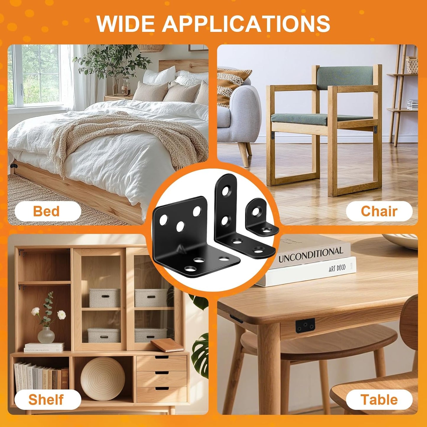 Clean Line Corner Bracket Kit for Uncluttered Floating Shelves and Intentional Living Room Walls