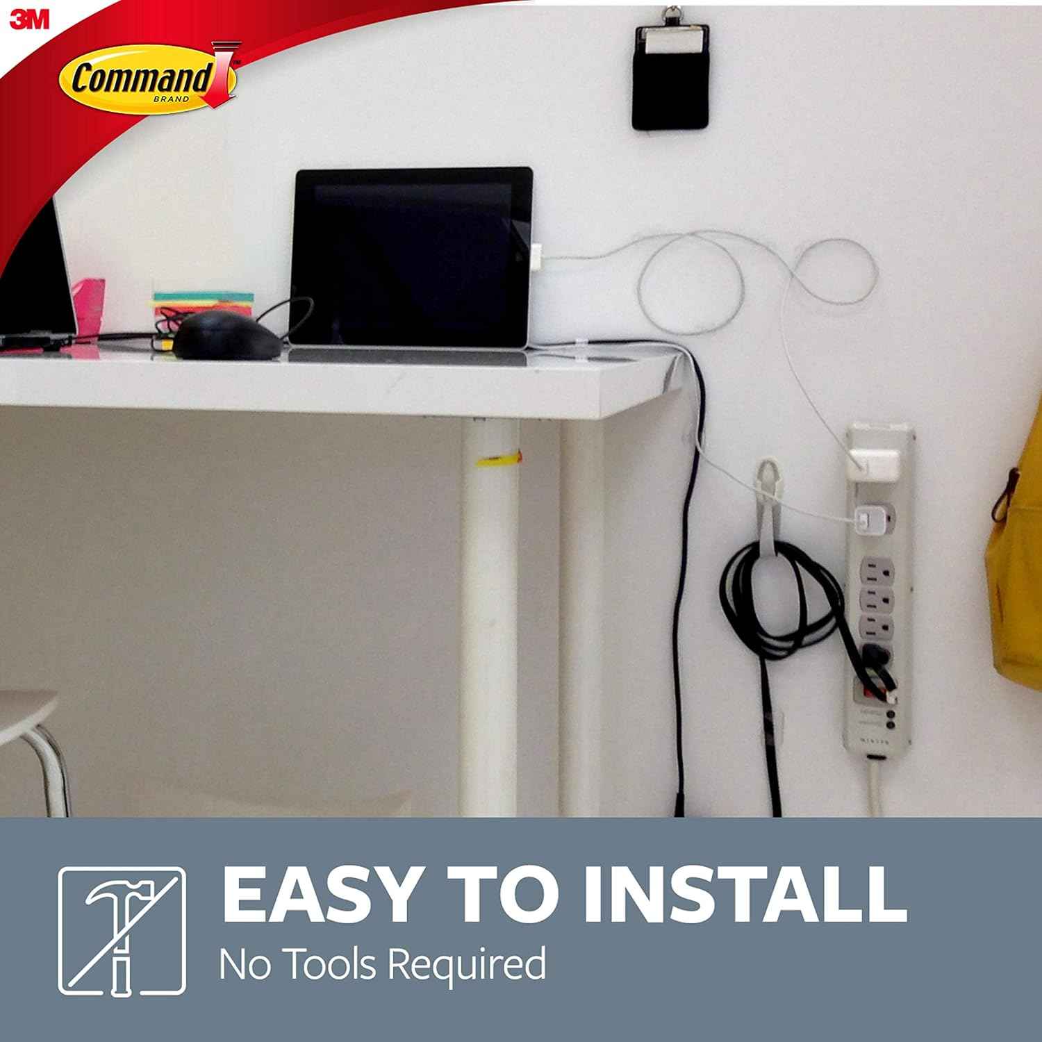 3M Command Cord Bundlers – Remote Work Desk Organizer to Eliminate Tangled Wires