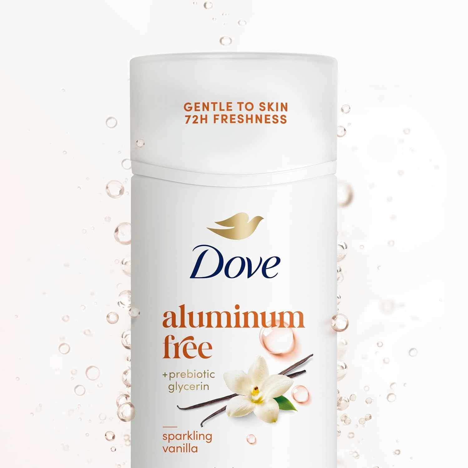 Dove Sparkling Vanilla Deodorant – Aluminum-Free Vanilla Stick for Bath Time Wellness Ritual