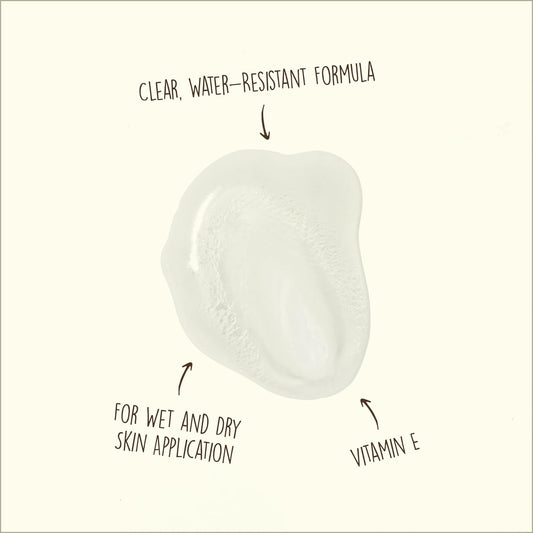 clear, non-greasy lotion that applies invisibly on wet or dry skin