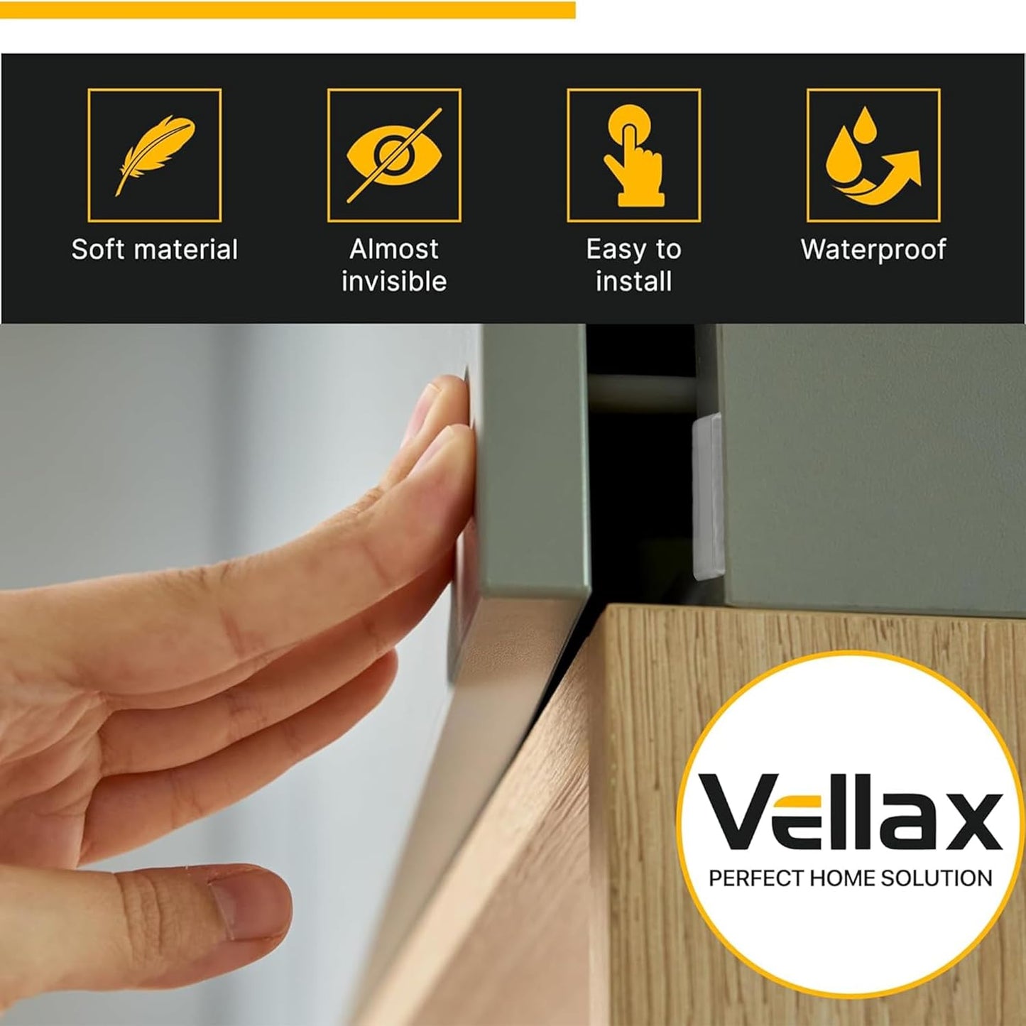 CLEARGRIP Cabinet Bumpers – Safe, Flameless Door Cushion System for Pet-Friendly Homes and Child-Safe Kitchens