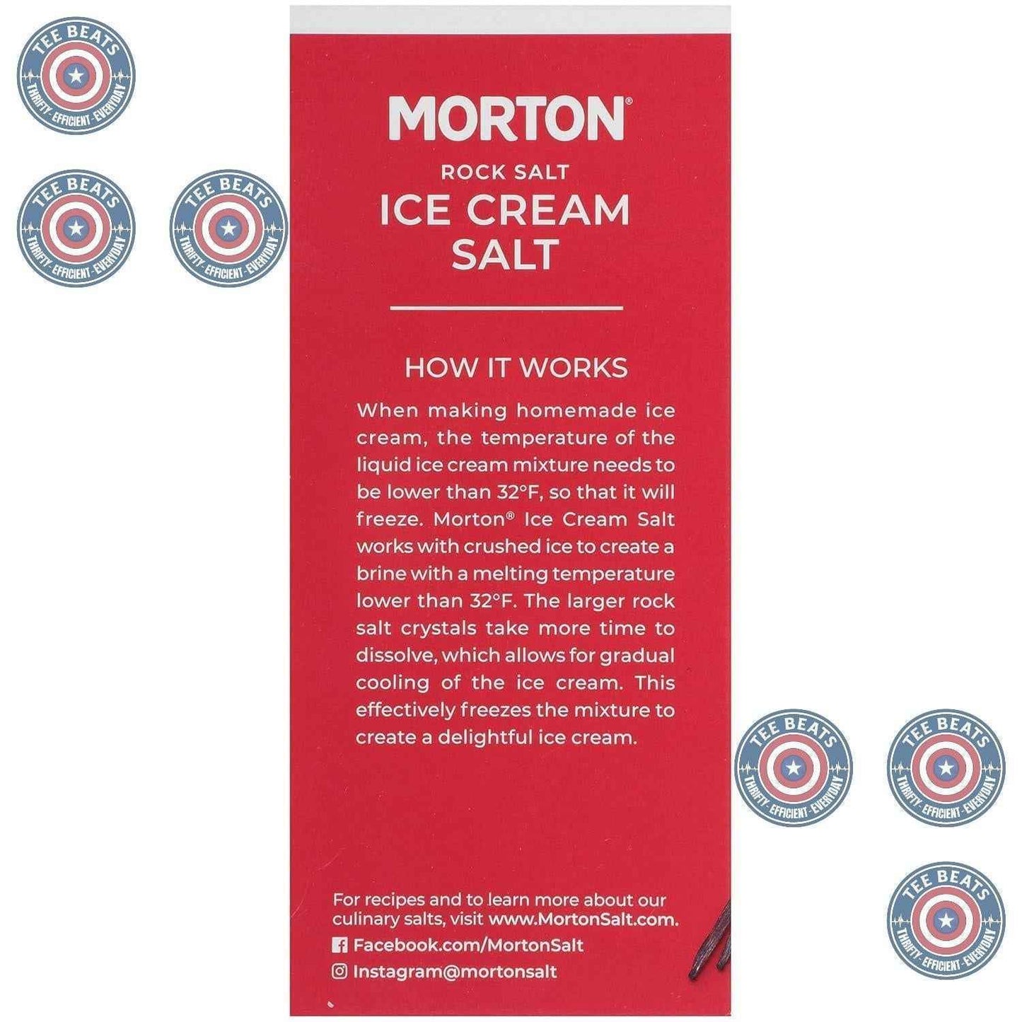 Morton Ice Cream Salt, Rock Salt Tub Pack – Thoughtful Hostess Gift for Summer Housewarmings and Holidays