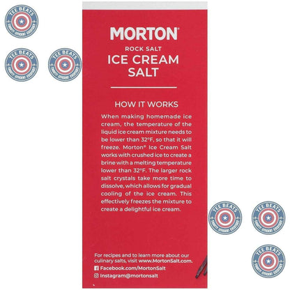 Morton Ice Cream Salt, Rock Salt Tub Pack – Thoughtful Hostess Gift for Summer Housewarmings and Holidays