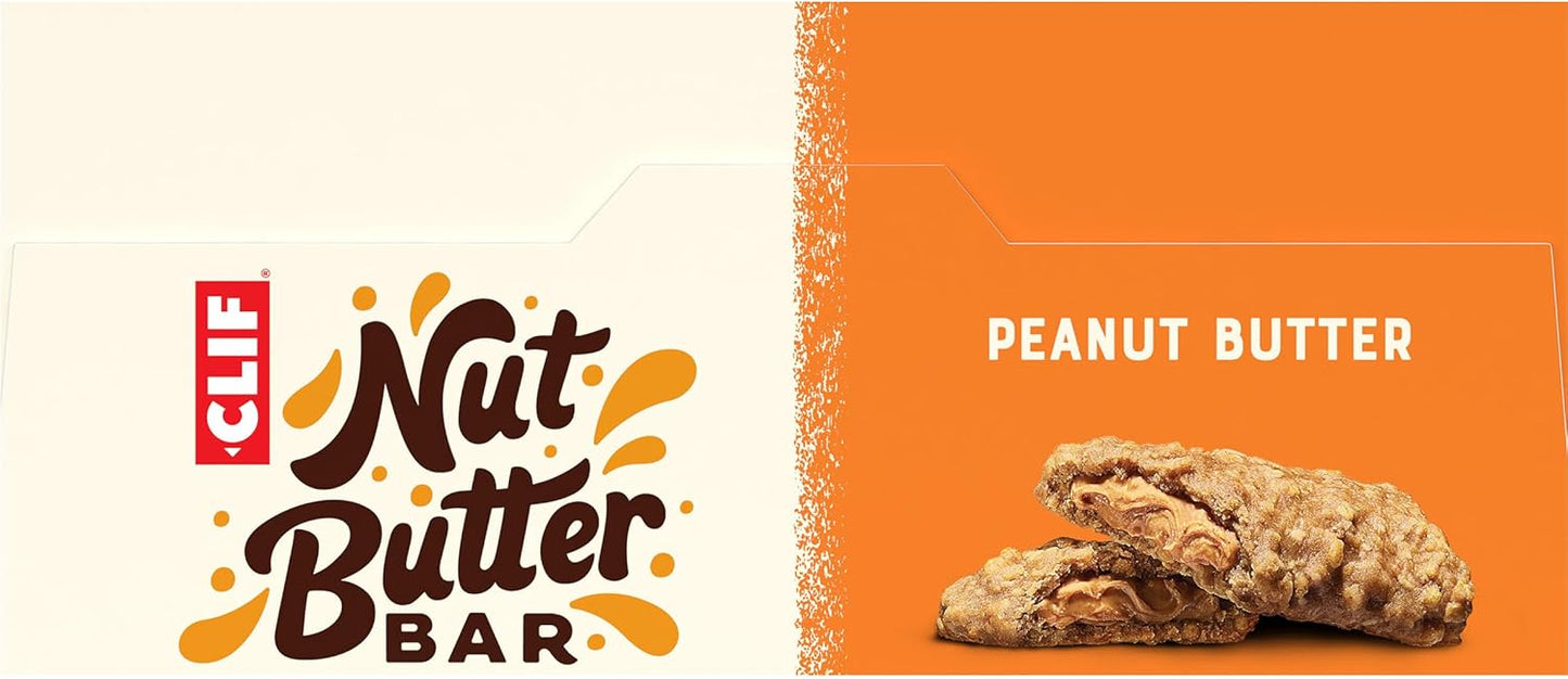 CLIF Nut Butter Bar Peanut Butter – Desk Drawer Energy Bar for Busy Workdays, 5-Pack