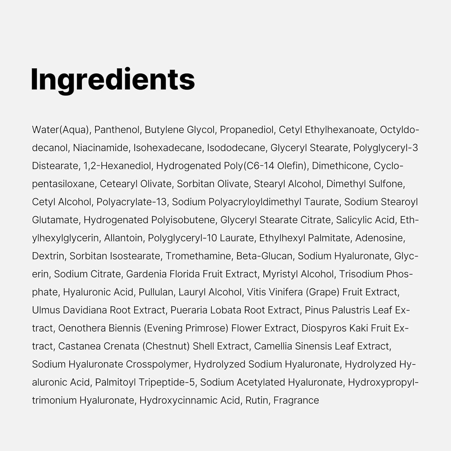 clinically tested hydra-fresh formulation suitable for all skin types