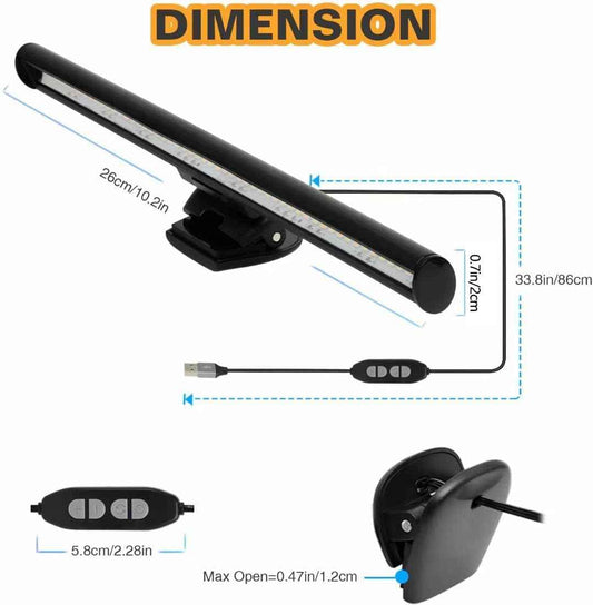 CATPOWER Monitor Light Bar – Late-Night Reading Light Without Disturbing Others, 10 Brightness Levels