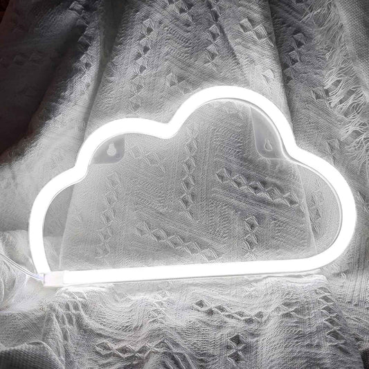 LUCIFER Cloud Neon Sign – Thoughtful Birthday Gift for Her and Teen Girls, Battery Powered LED Wall Light for Bedroom Reveal Surprise