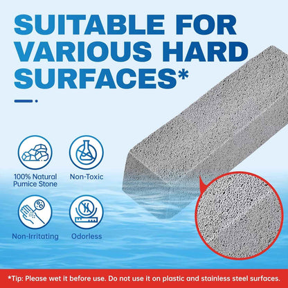 Vacplus Pumice Stone Toilet Cleaner - Sleek Bathroom Cleaning Tool for Modern Home Refresh, Removes Limescale and Rust Stains