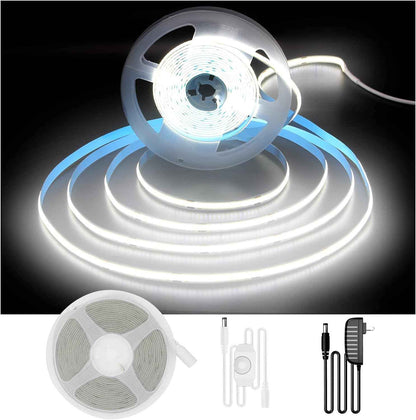 DAYBETTER COB LED Strip – Home Office Bias Lighting for Focused Work Sessions, 16.4 ft Dimmable