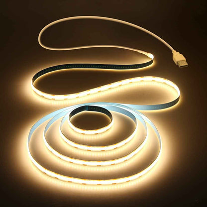 Aclorol USB COB LED Strip Lights – Cozy Housewarming Gift, Warm White Bedroom Accent Decor