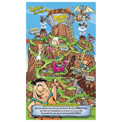 Cocoa PEBBLES Cereal – Chocolatey Rice Flake Cereal for Picky Eaters and Busy School Mornings, 32 oz Mega Pack