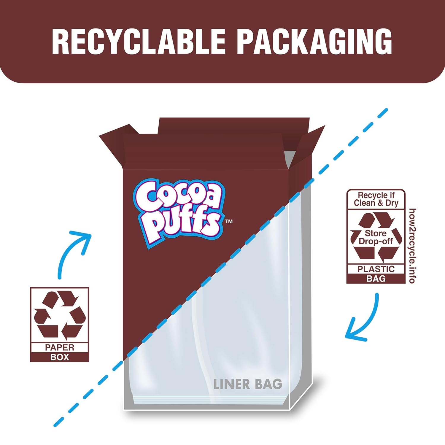 Cocoa Puffs Travel-Friendly Chocolatey Cereal, Ready-to-Eat Snack for Road Trips, Mega Size, 25.8 oz