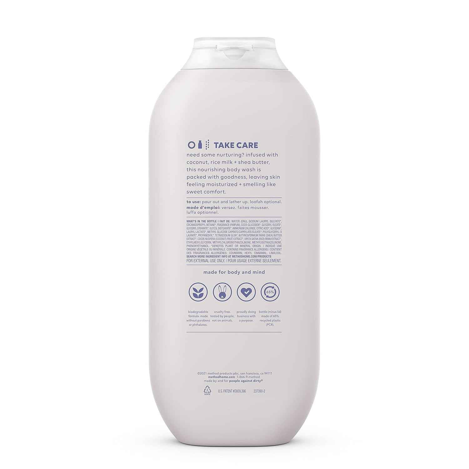 Method Body Wash 3-Pack Pure Peace – Scented Shower Gel for Meditation Space Stress Relief and Calm Reset