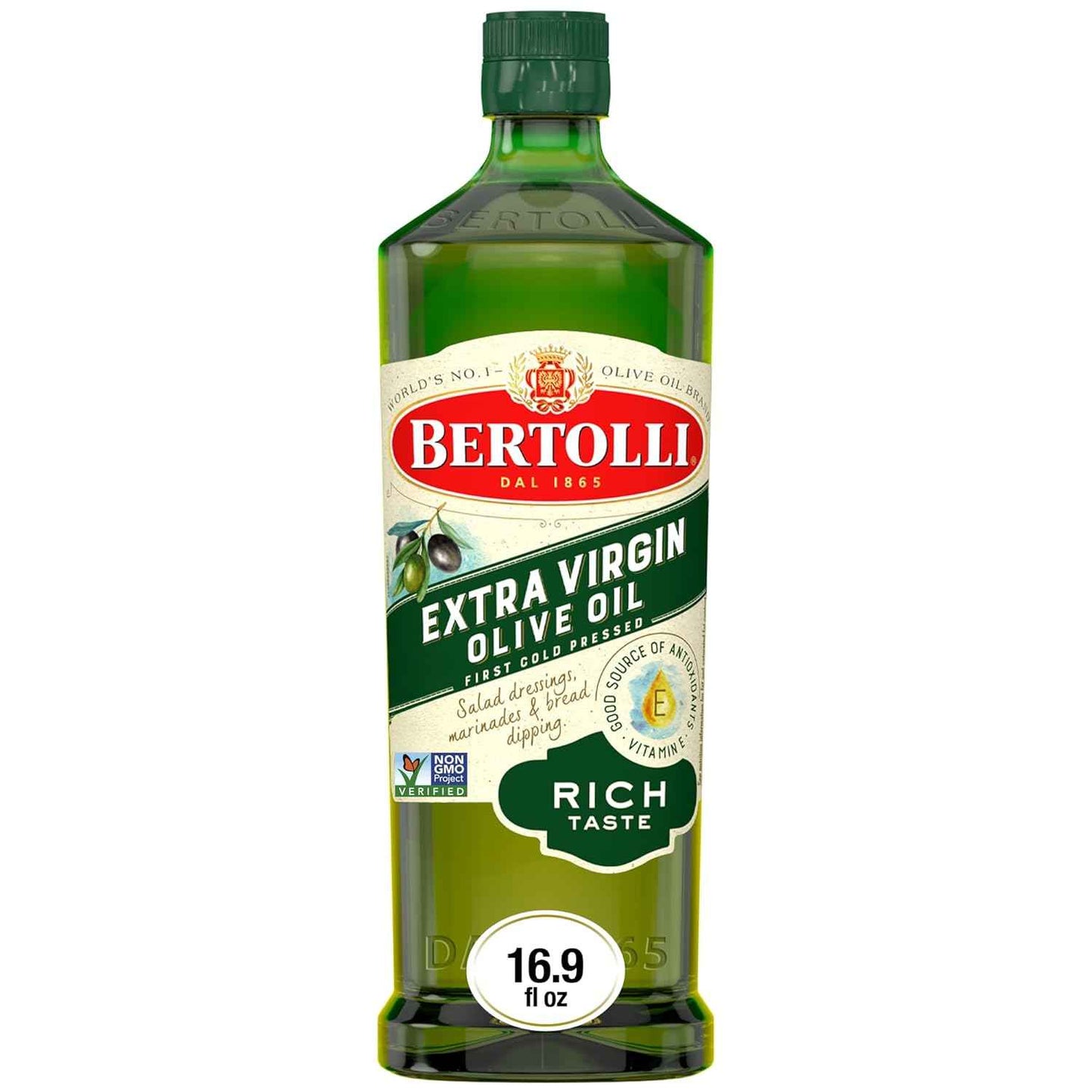 Bertolli Extra Virgin Olive Oil Rich Taste 32 fl oz – Elegant Hostess Gift for Dinner Party Hosts