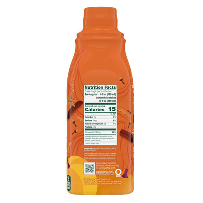 Starbucks Cold Brew Pumpkin Spice Concentrate – Backyard Patio Fall Drink, 32 oz Portable Multi-Serve